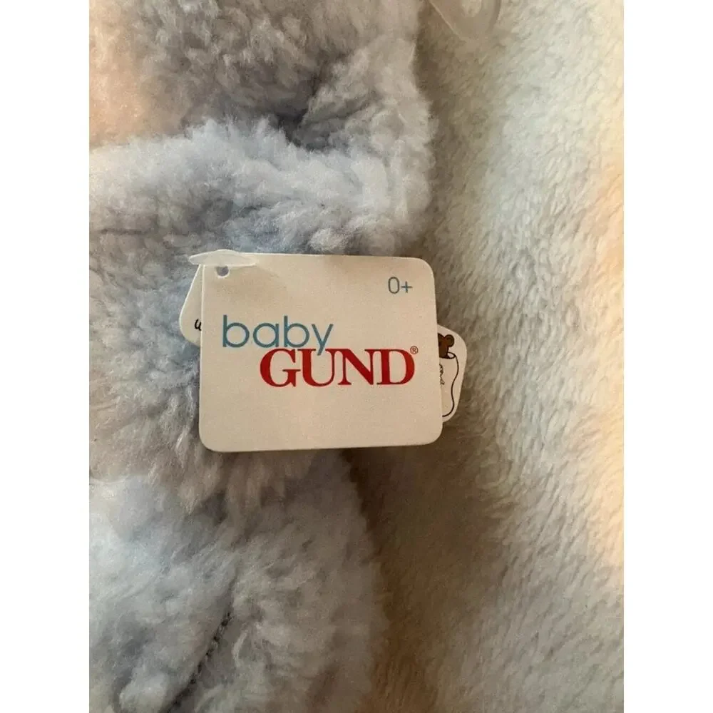 Gund Baby Fluffy Huggy Buddy Plush Blanket Blue Stuffy Puppy Dog Boy's NWT